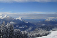 View from the piste above Morillon