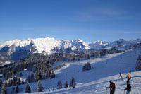 View from the piste above Morillon